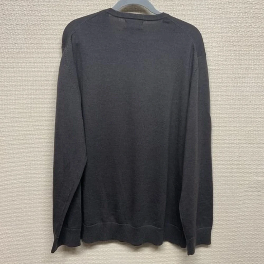 NWOT Banana Republic Brown/Gray‎ V-Neck Sweater Men 2XL Madagascar 100% Wool